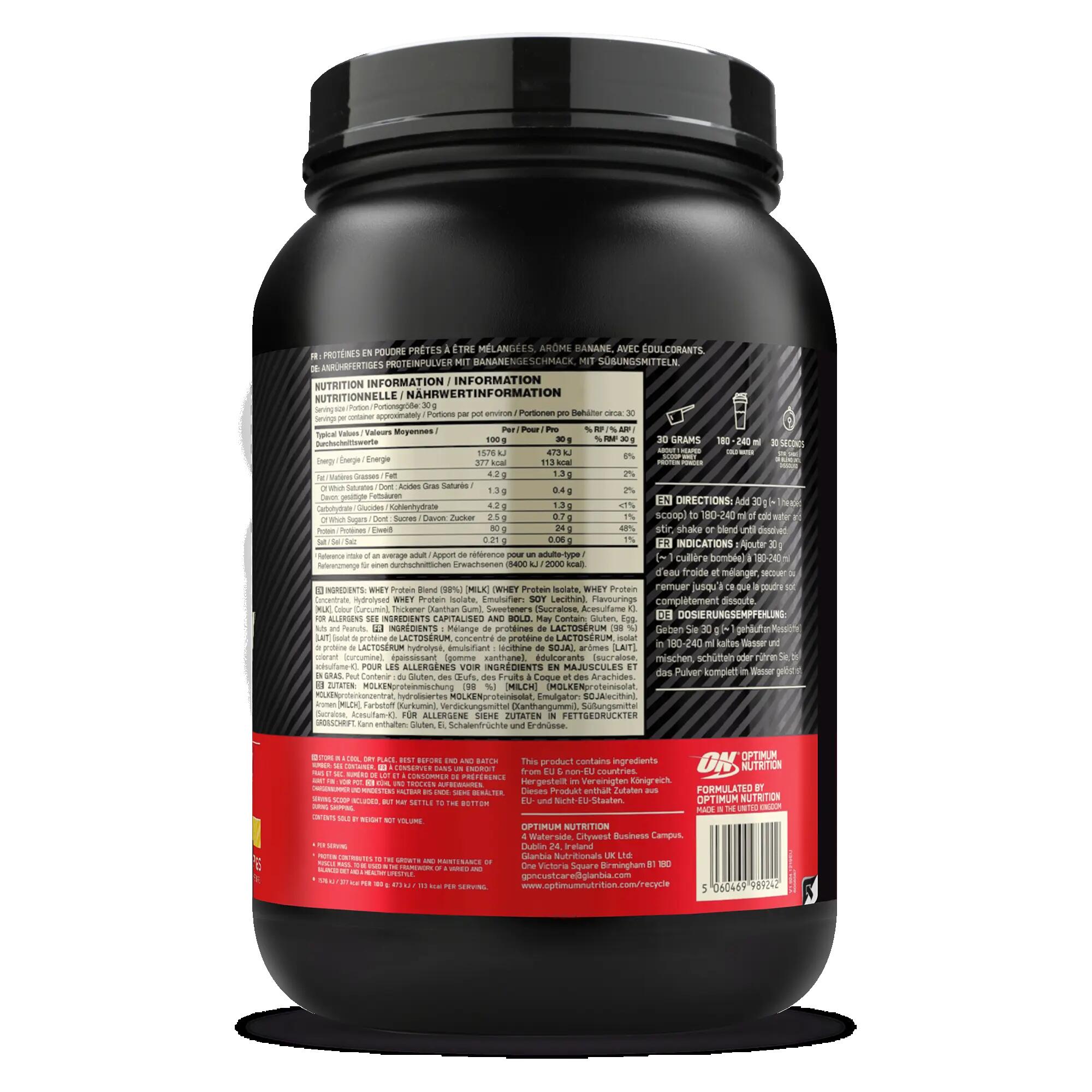Optimum Gold Standard Whey Protein Tozu, Muz, 908 Gr 2/3