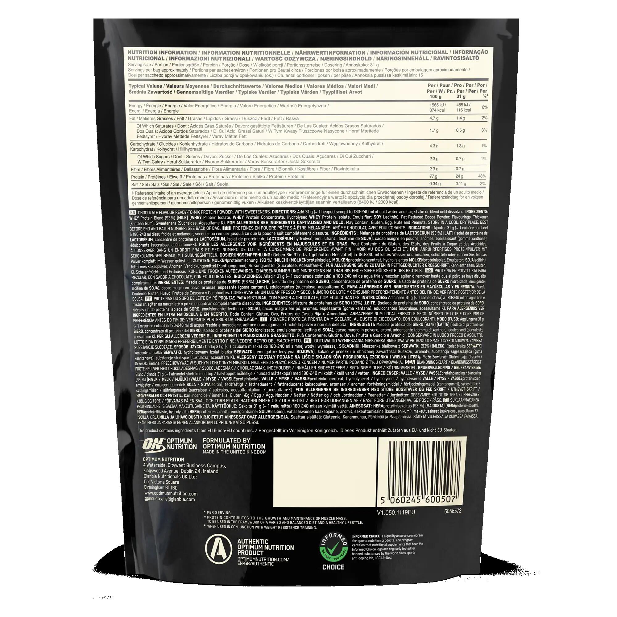 Optimum Gold Standard Whey Protein Tozu, Çikolata, 459 G 2/2