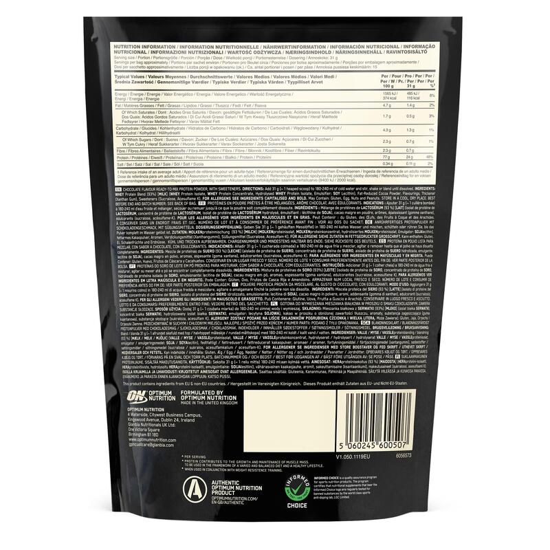 Optimum Gold Standard Whey Protein Tozu, Çikolata, 459 G