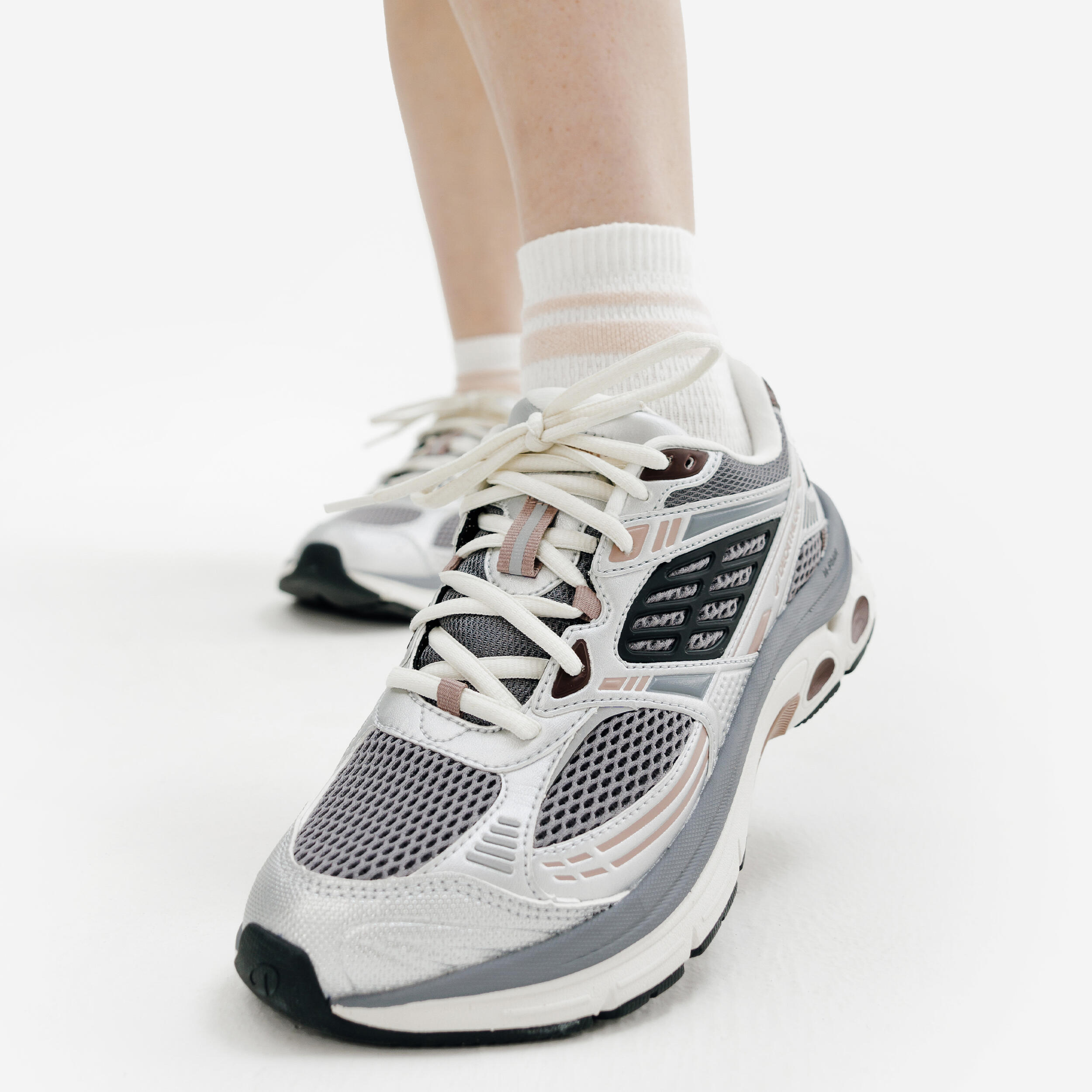 Scarpe ginnastica donna RR2K grigio-marrone 9/10