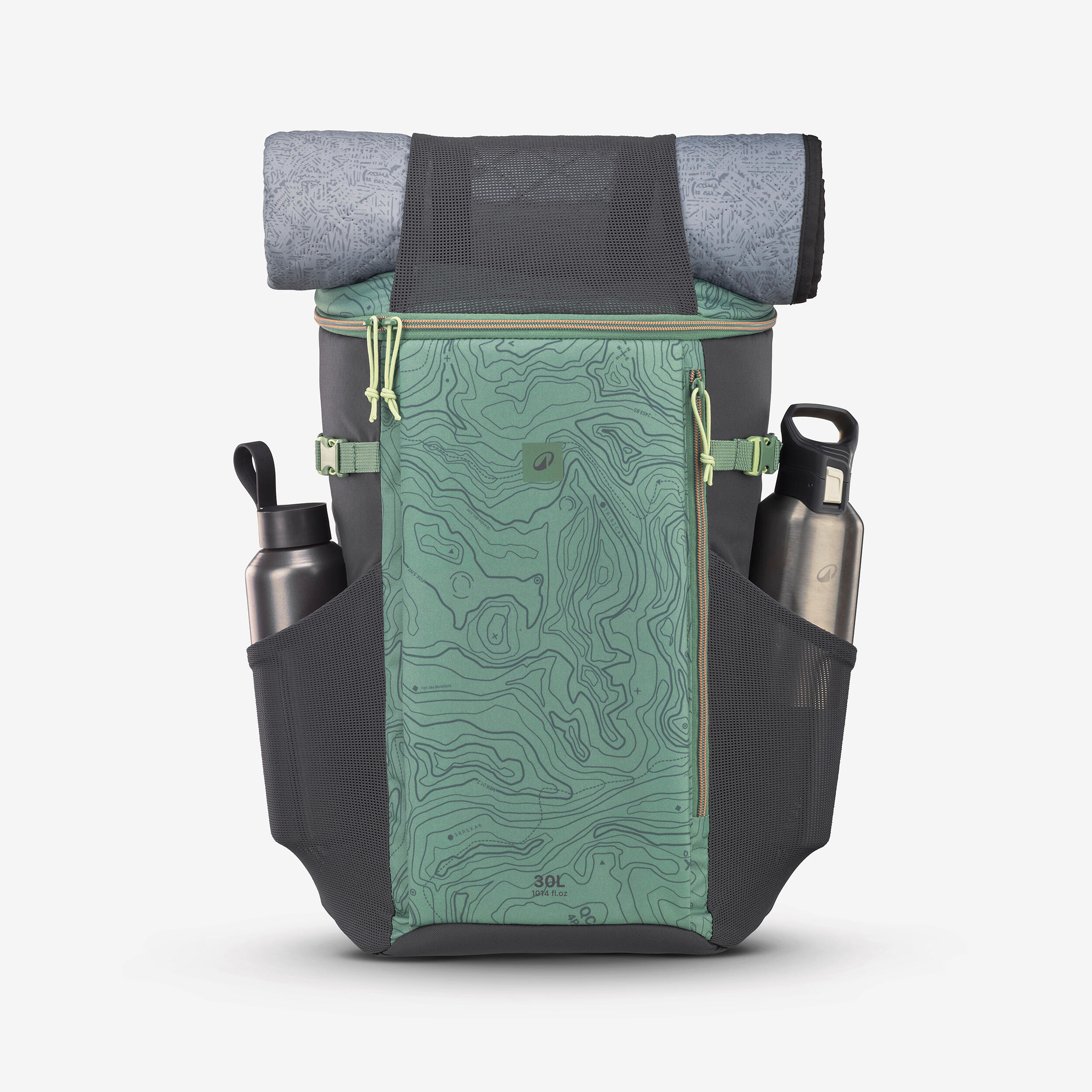 Compact and Insulated Cooler Backpack with Print 30 L, 100 - QUECHUA