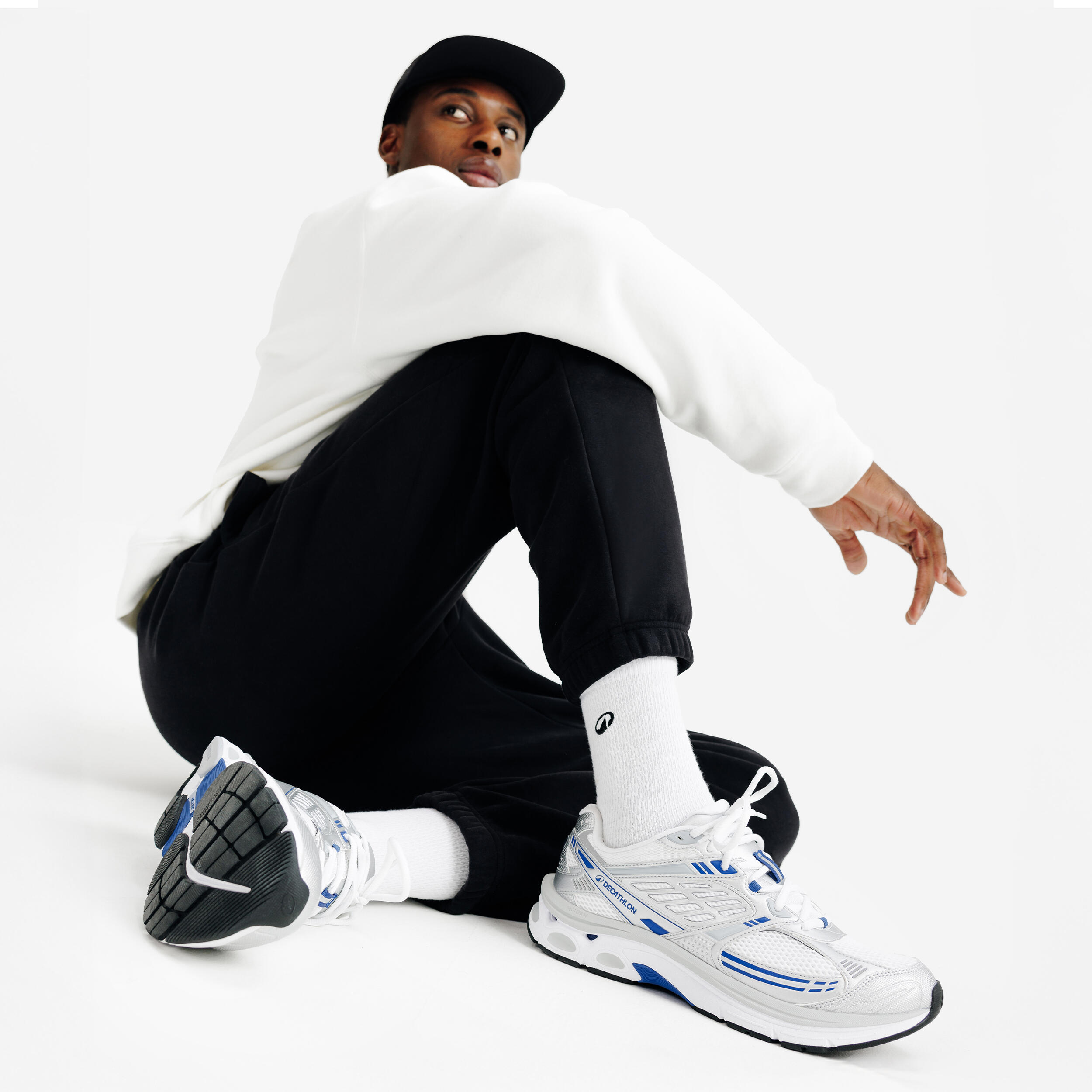 Baskets Homme, RR2K blanc, gris et bleu DECATHLON Decathlon