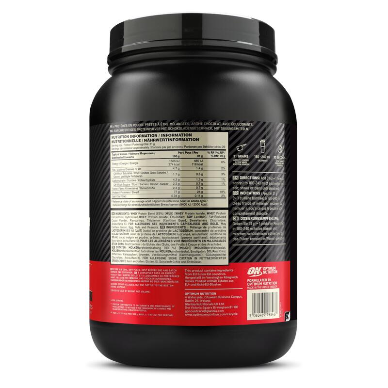 Optimum Gold Standart Whey Protein Tozu, Çikolata, 908 G