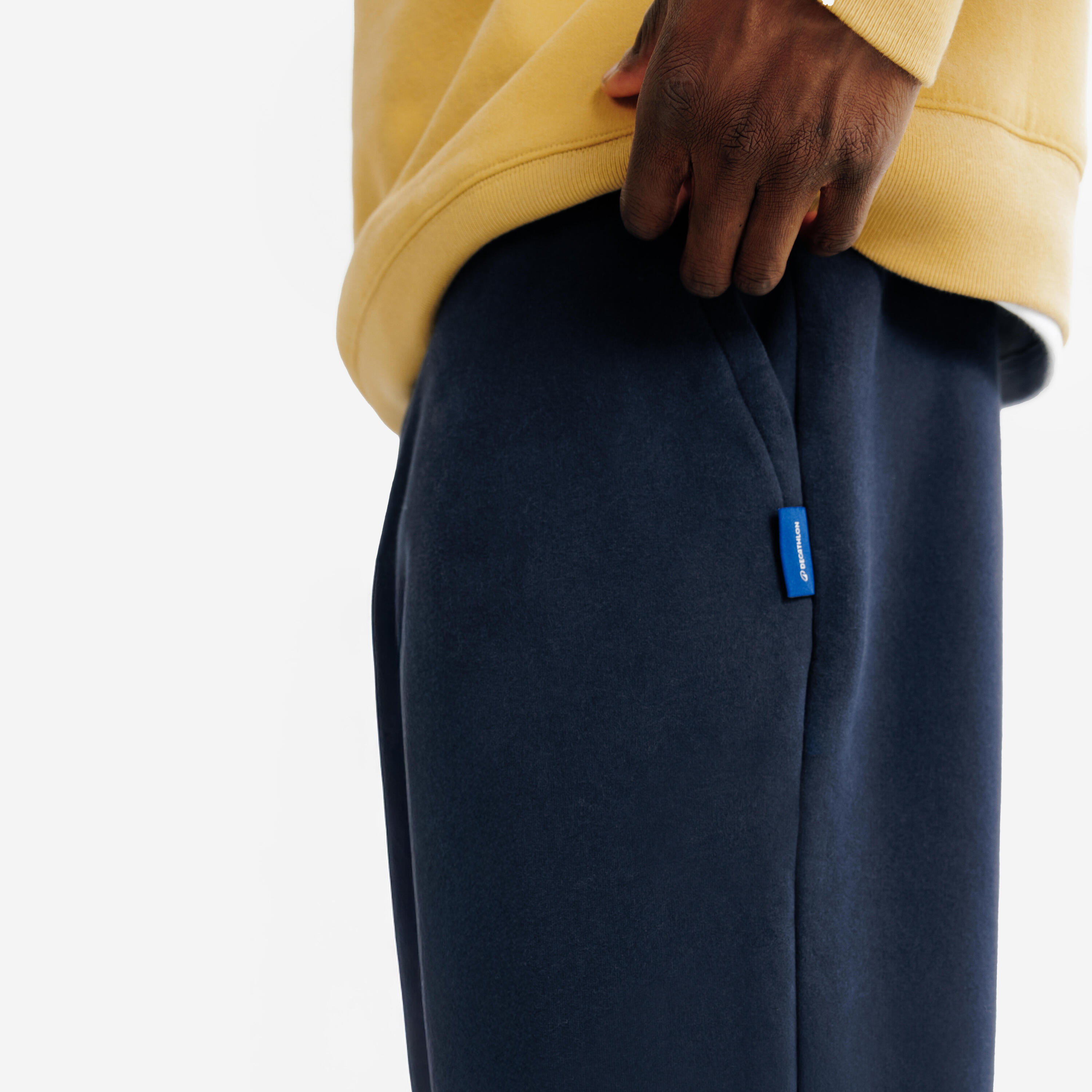Pantaloni tuta uomo ELEMENTALS flare felpati blu 3/6