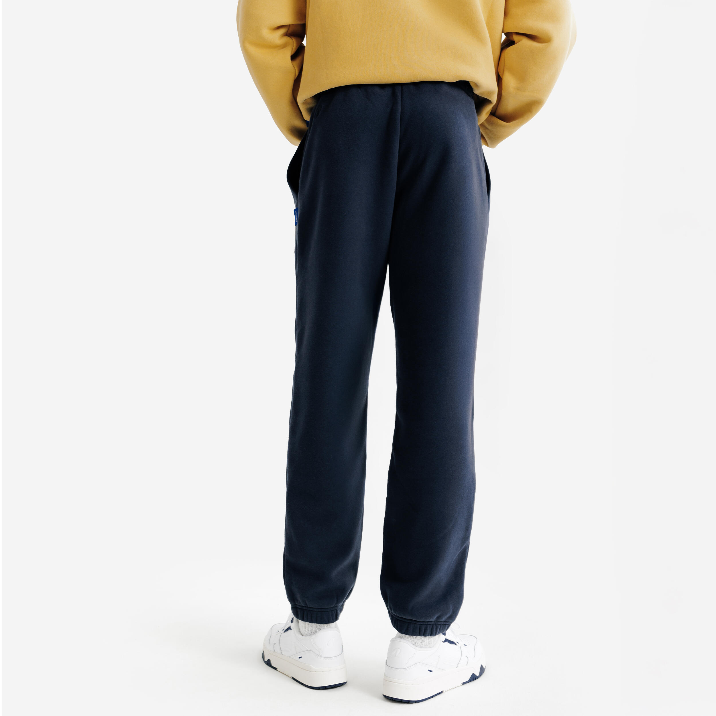 Pantaloni tuta uomo ELEMENTALS flare felpati blu 4/6