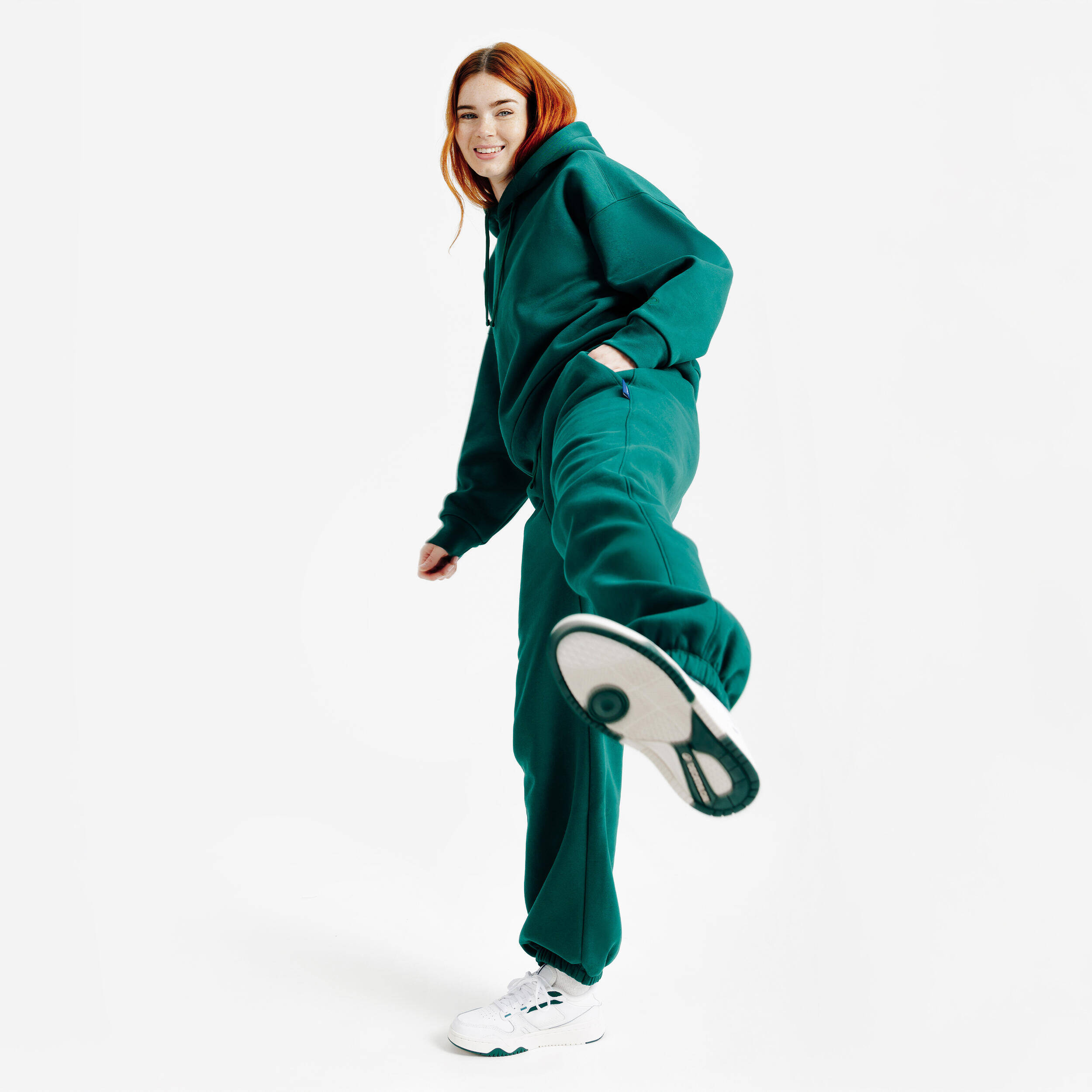 Women's CJ80 Leather Trainers - White and green -  5