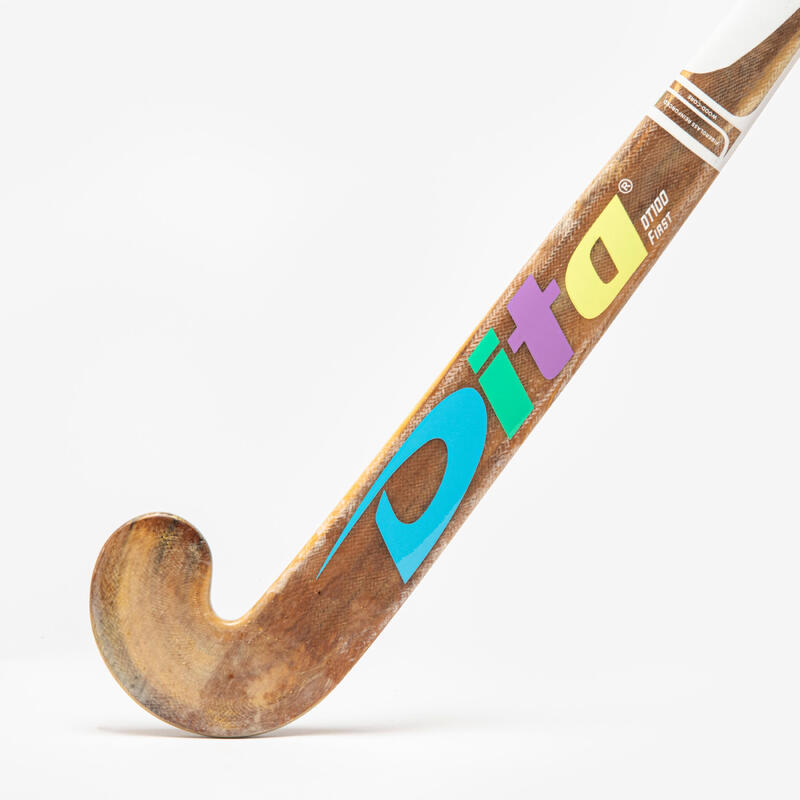 Crosă Wood de hochei pe iarbă DT100 Multicolor Copii