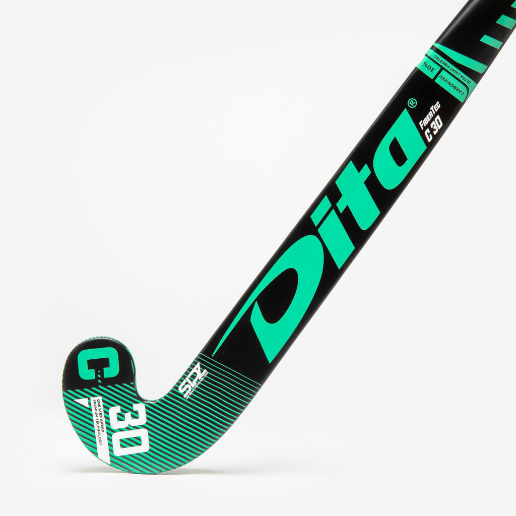 Hockeyschläger Jugendliche 30% Carbon Mid Bow - Compotec C30 grün