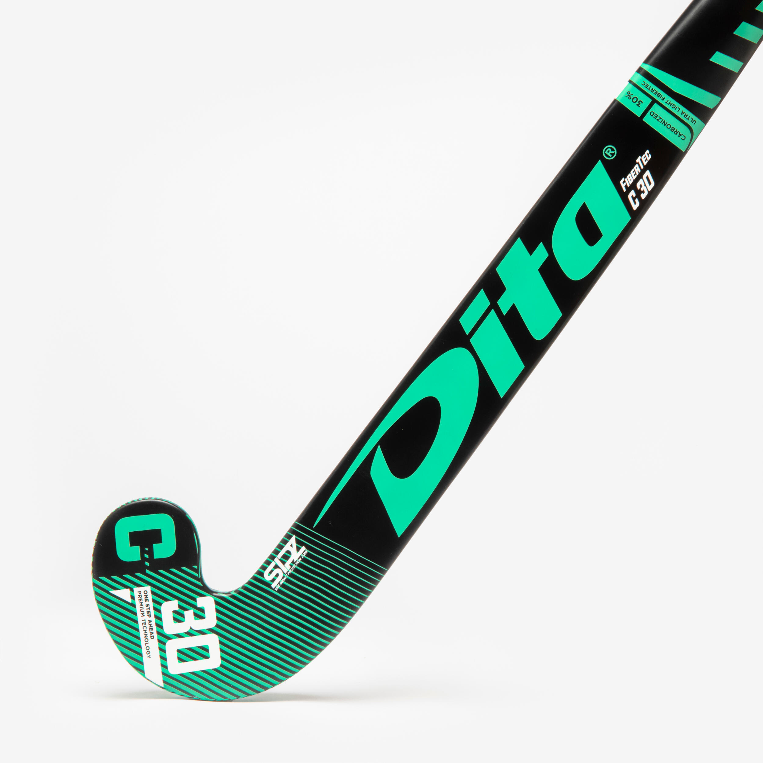 Kids' Hockey Stick 30% Carbon Mid Bow Compotec C30 - Green 2/9