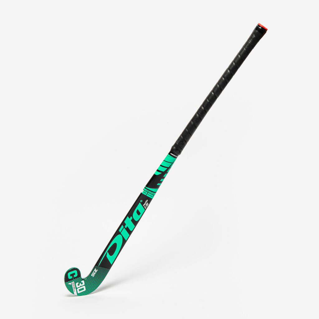 Hockeyschläger Jugendliche 30% Carbon Mid Bow - Compotec C30 grün