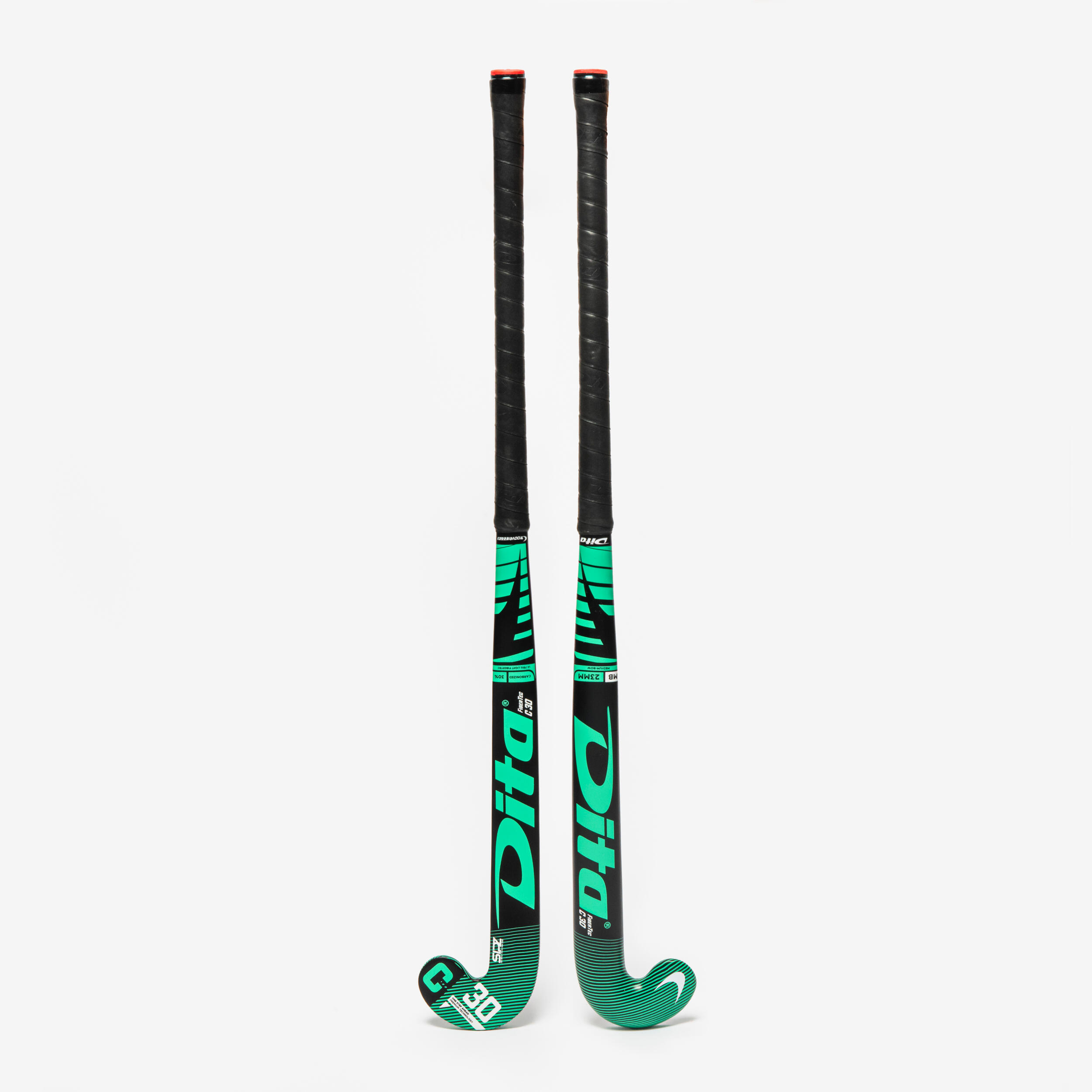 Kids' Hockey Stick 30% Carbon Mid Bow Compotec C30 - Green 8/9