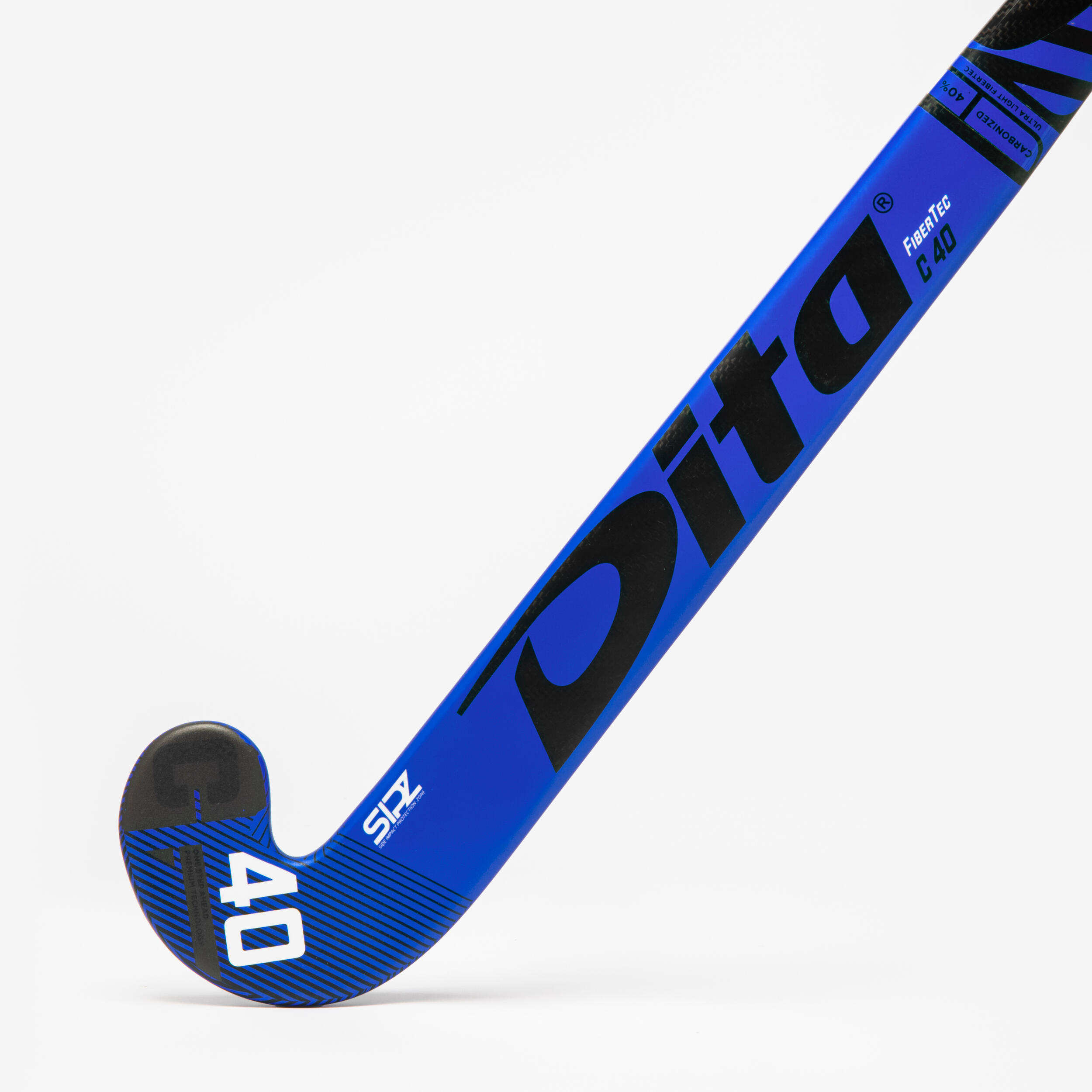 Feldhockeyschläger für erfahrene Erwachsene, midbow 40 % Carbon FirberTec40 Blau 4/6