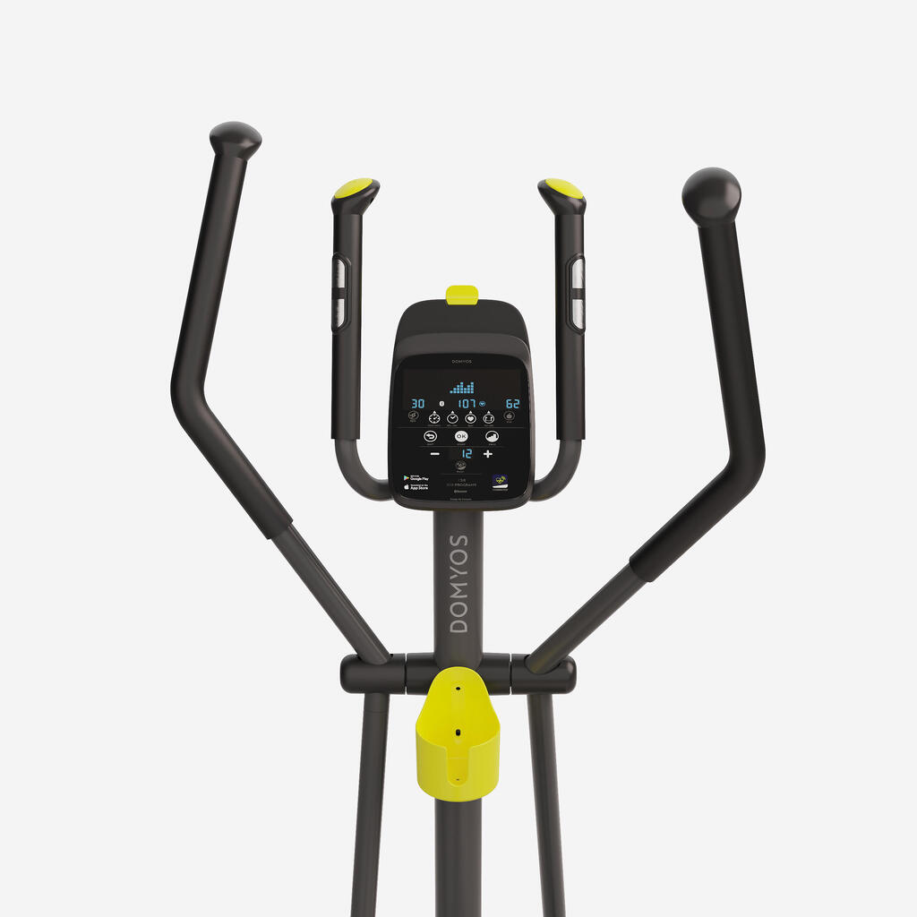 Elíptica  con bluetooth y 7 kg de rueda de inercia  Domyos 500 - Negro