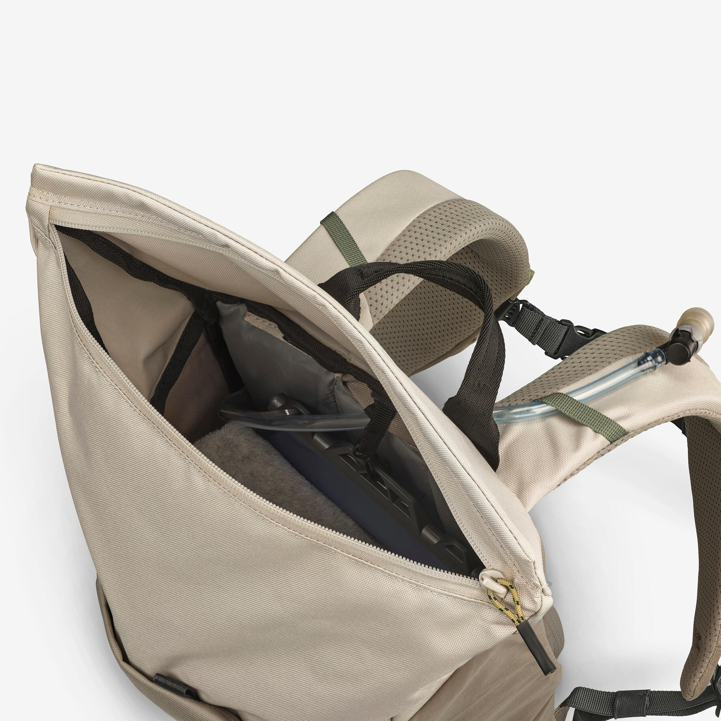 Hiking Backpack 16L+4 NH500 Escape RollTop - Beige 7/14