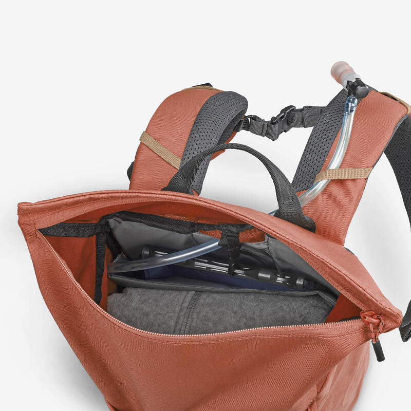 Rucsac Drumeție în natură 16+4L, Escape 500 Rolltop Maro
