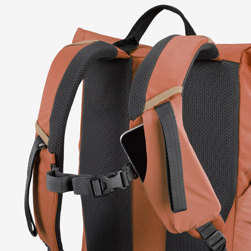 Rucsac Drumeție în natură 16+4L, Escape 500 Rolltop Maro