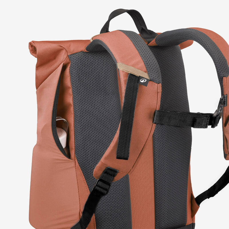Rucsac Drumeție în natură 16+4L, Escape 500 Rolltop Maro