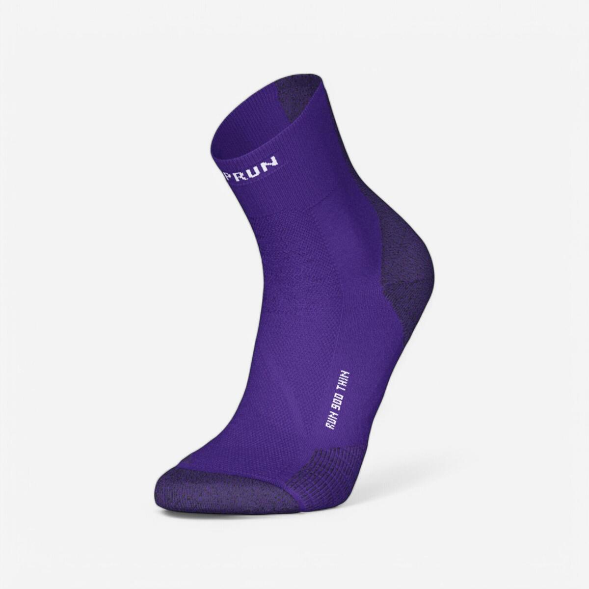 Chaussettes de running KIPRUN run900 épaisses mid violettes