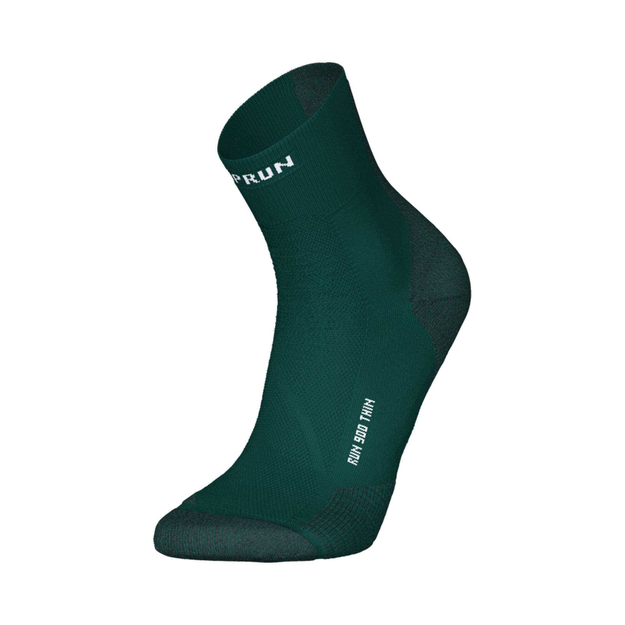 Seamless Mid Fine Running Socks Run 900 - Cypress Green -  1
