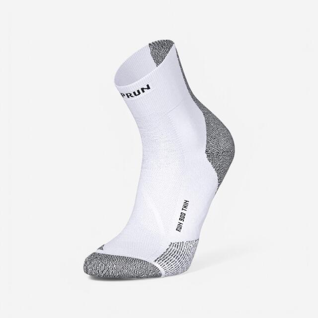 Calcetines running Kiprun finos media caña 900 -  blanco