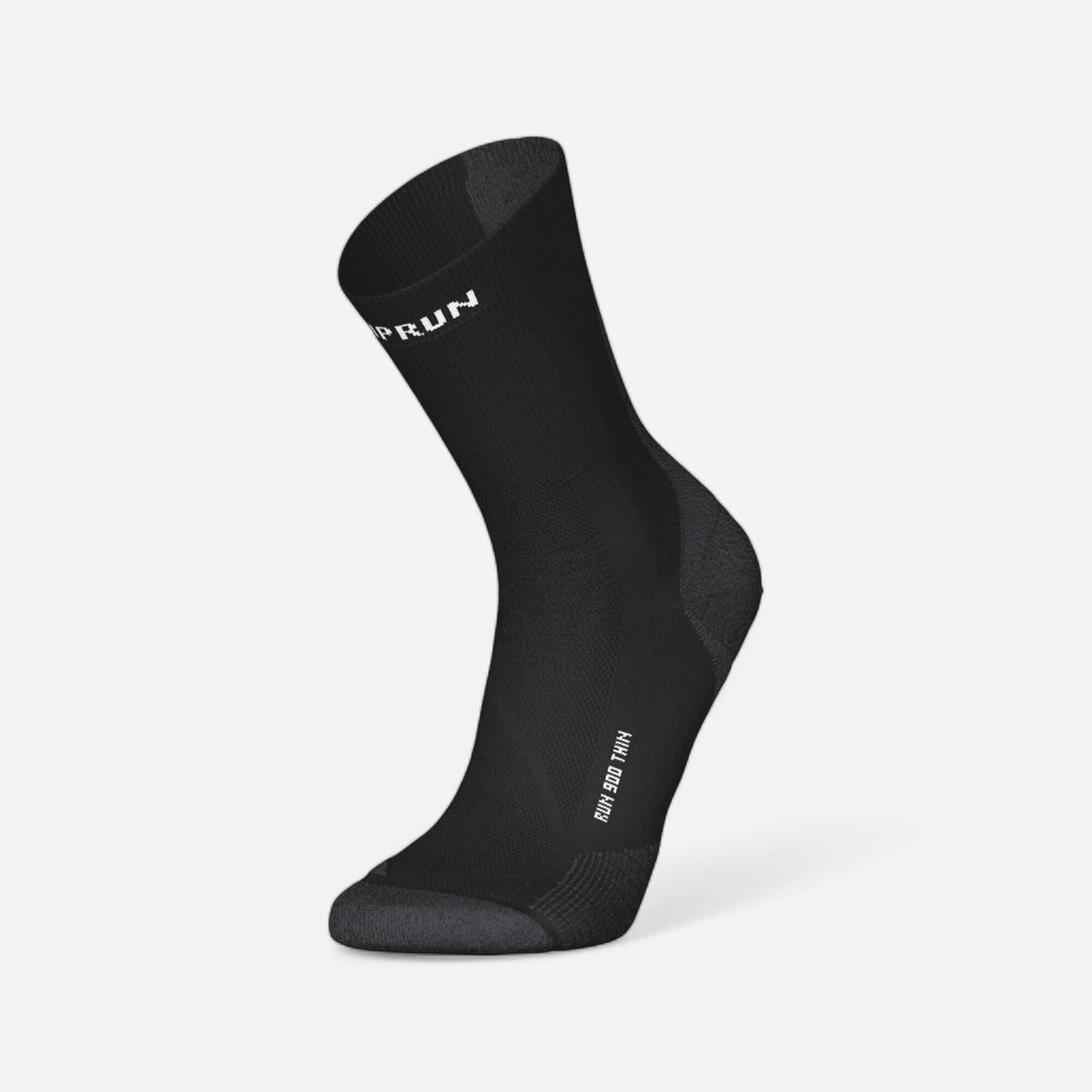 KIPRUN run900 thin mid-calf running socks - black