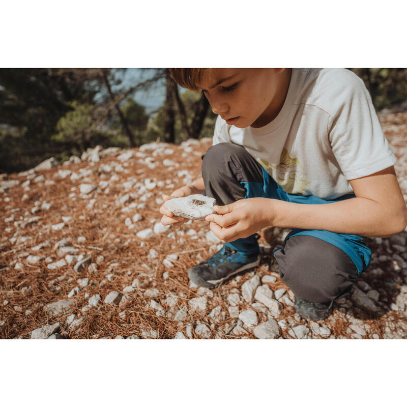 Chaussures imperméables de randonnée enfant avec lacet - CROSSROCK bleues 35-38
