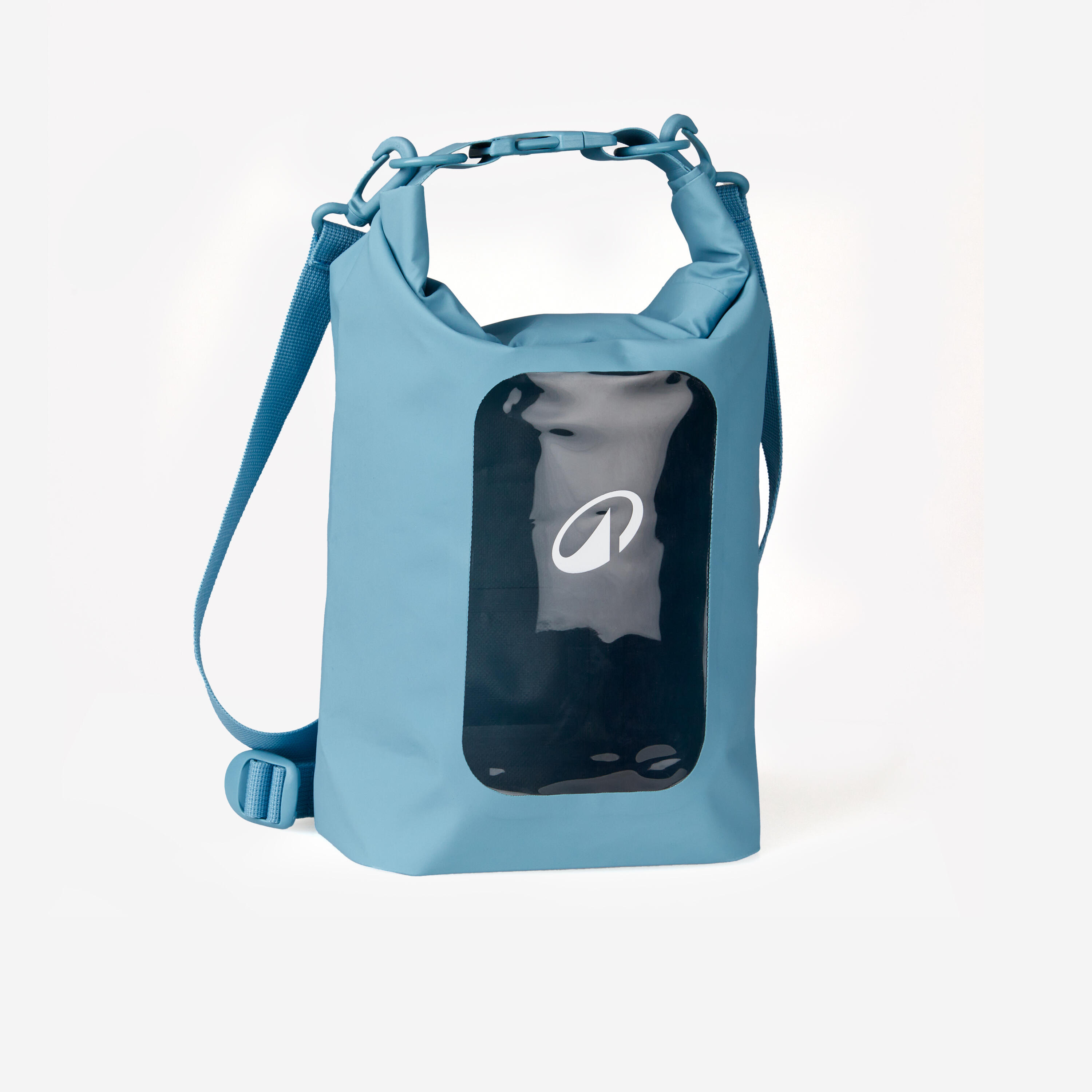 Water sports durable waterproof (IPX6) dry bag with window, 5L, blue