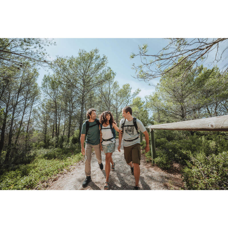 Erkek Kısa Kollu Outdoor Tişört - Gri - NH100