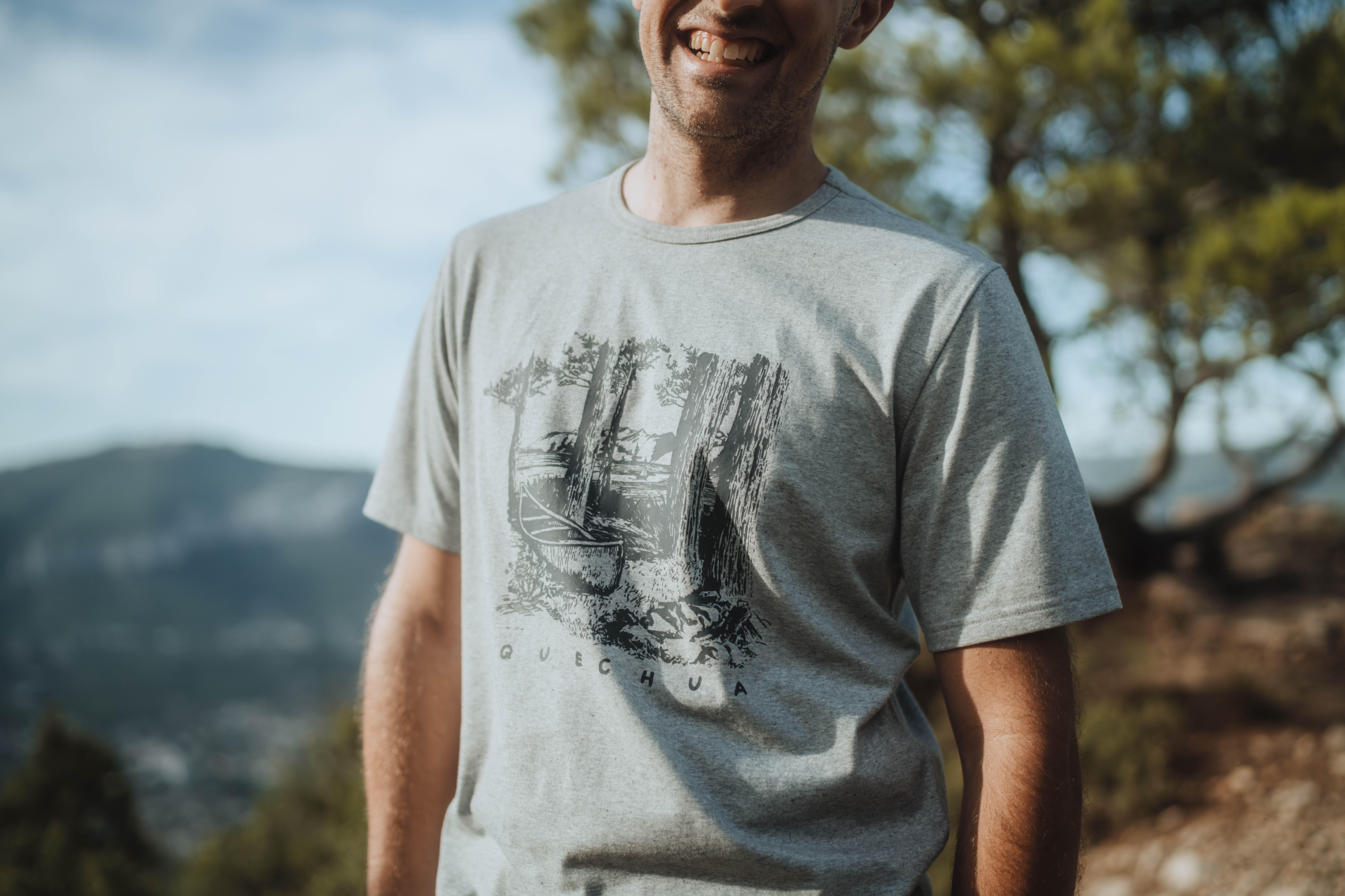 T-shirt de randonnée en coton homme, NH 100 - QUECHUA