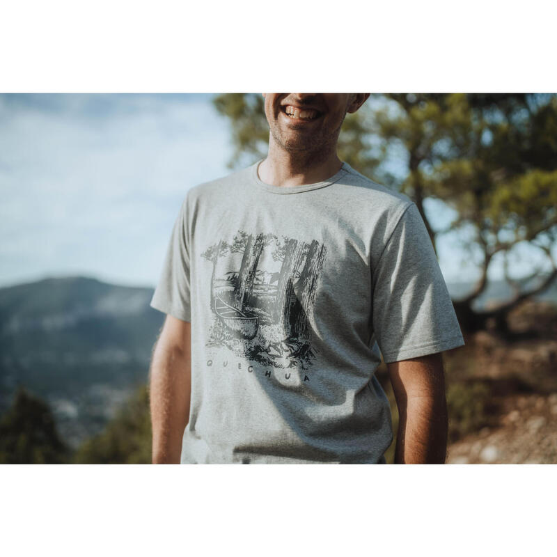 Erkek Kısa Kollu Outdoor Tiş��rt - Gri - NH100