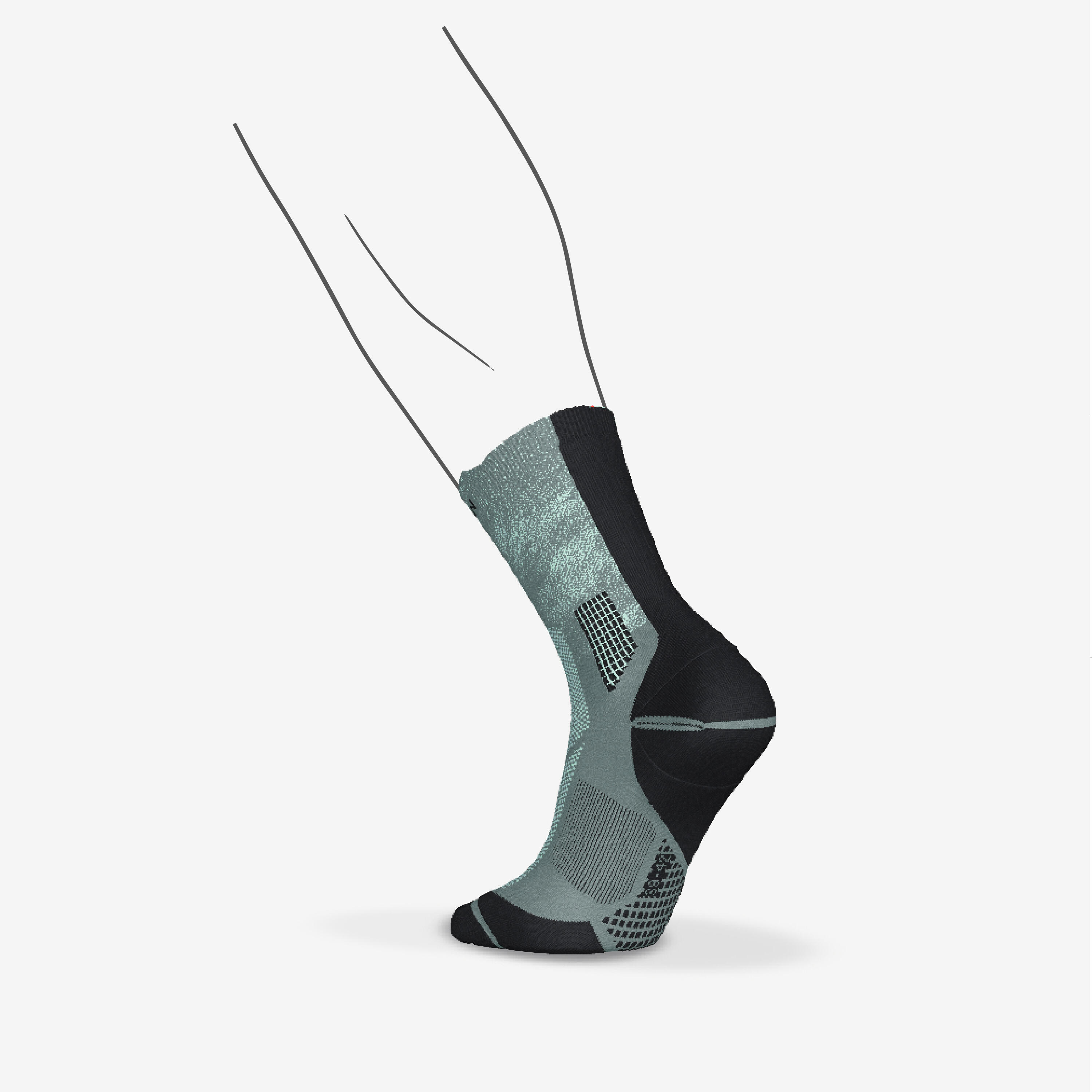 Laufsocken Mid dick - Run 900 grün 2/2