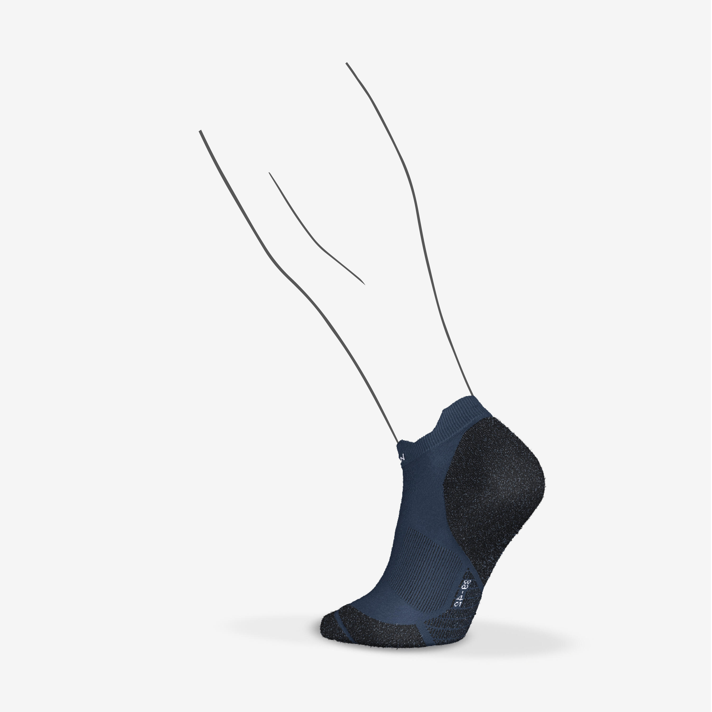 Seamless Thin Invisible Running Socks Run 900 - Abyss Blue
