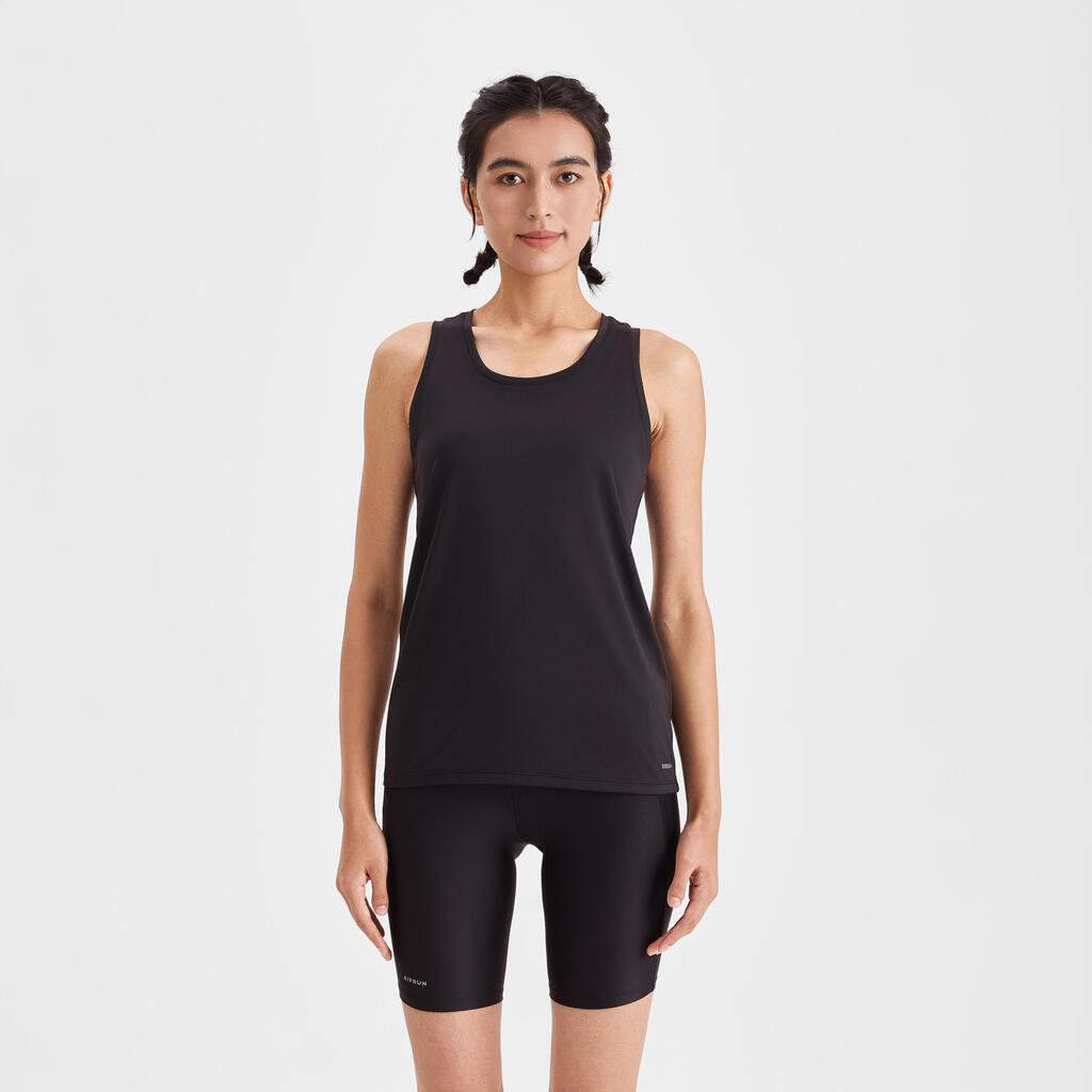 Débardeur de running respirant femme - kiprun run 100 noir