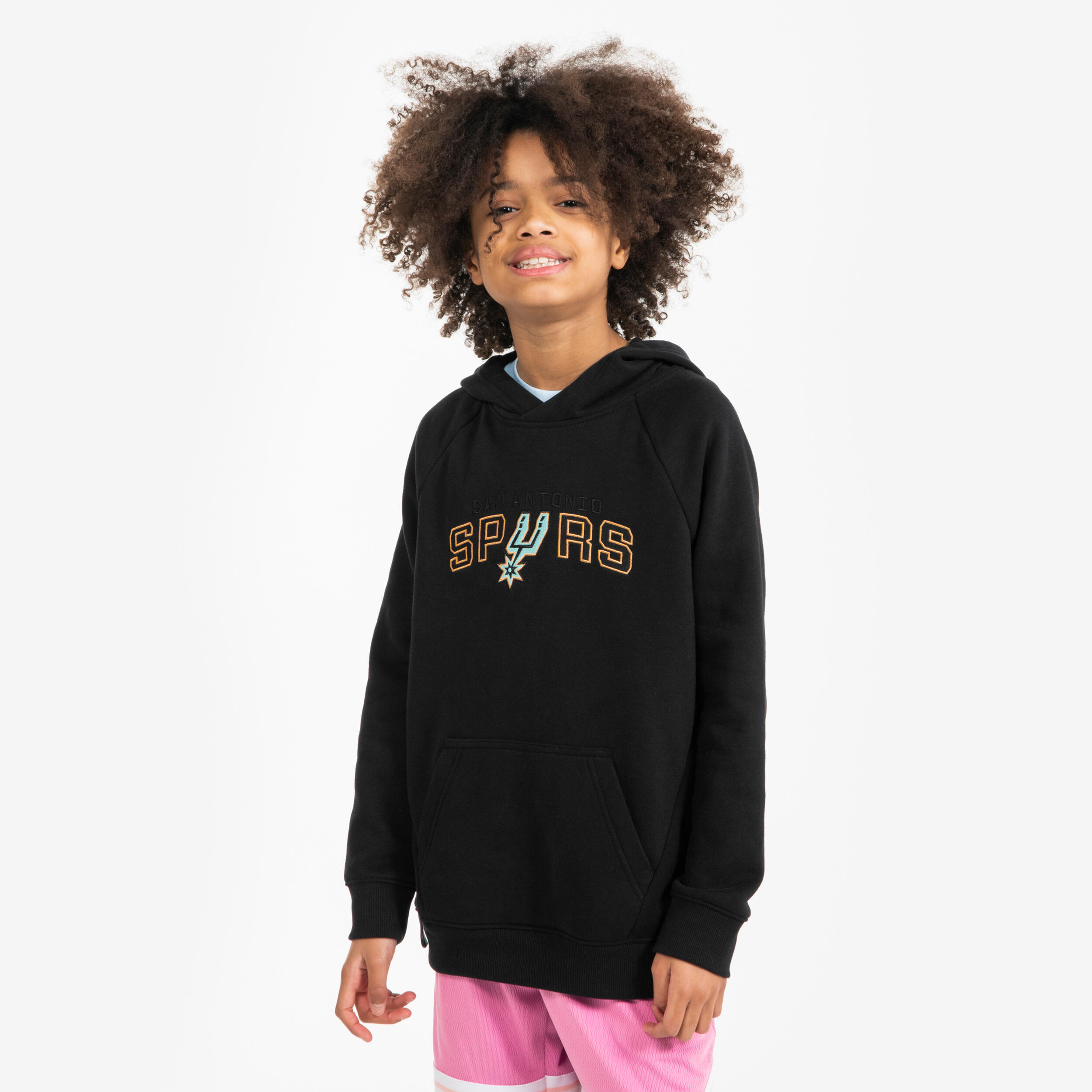 Sudadera con capucha logotipo NBA nino Hoodie 900 NBA JR gris Decathlon