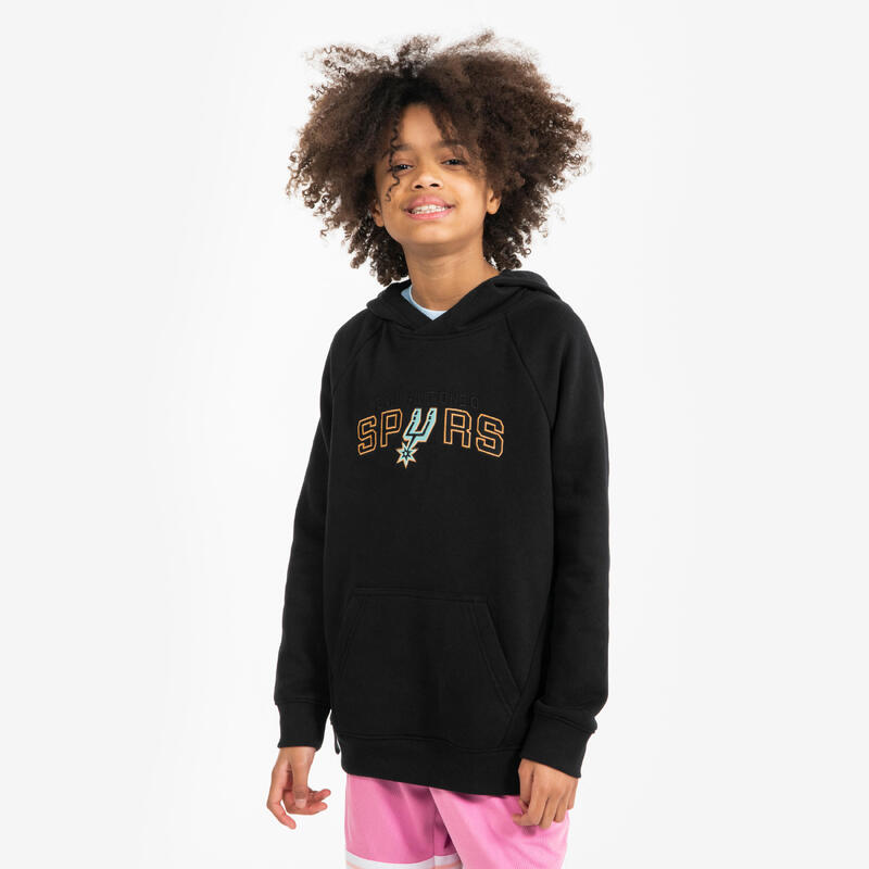 Kids' Hoodie 900 NBA San Antonio Spurs - Black