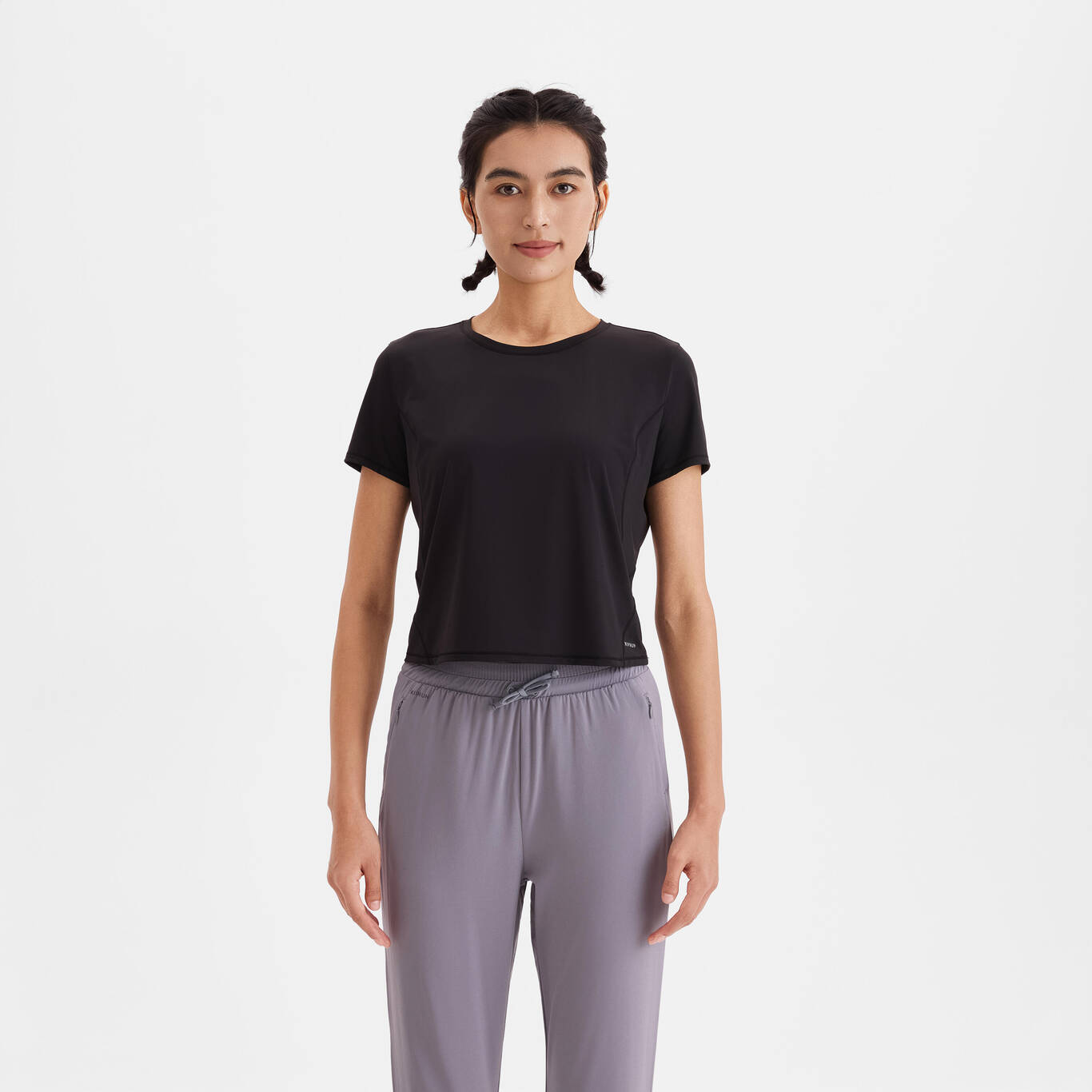Women's Breathable Quick-dry Cooling Running T-shirt - Black