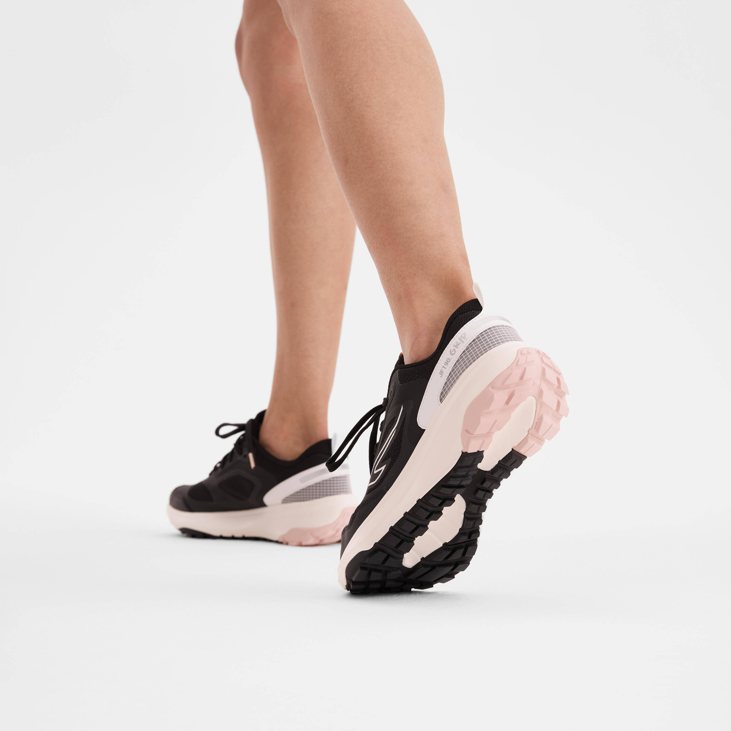 JF190 Grip Women's Running and Trail Shoes-Black/Pink -  5