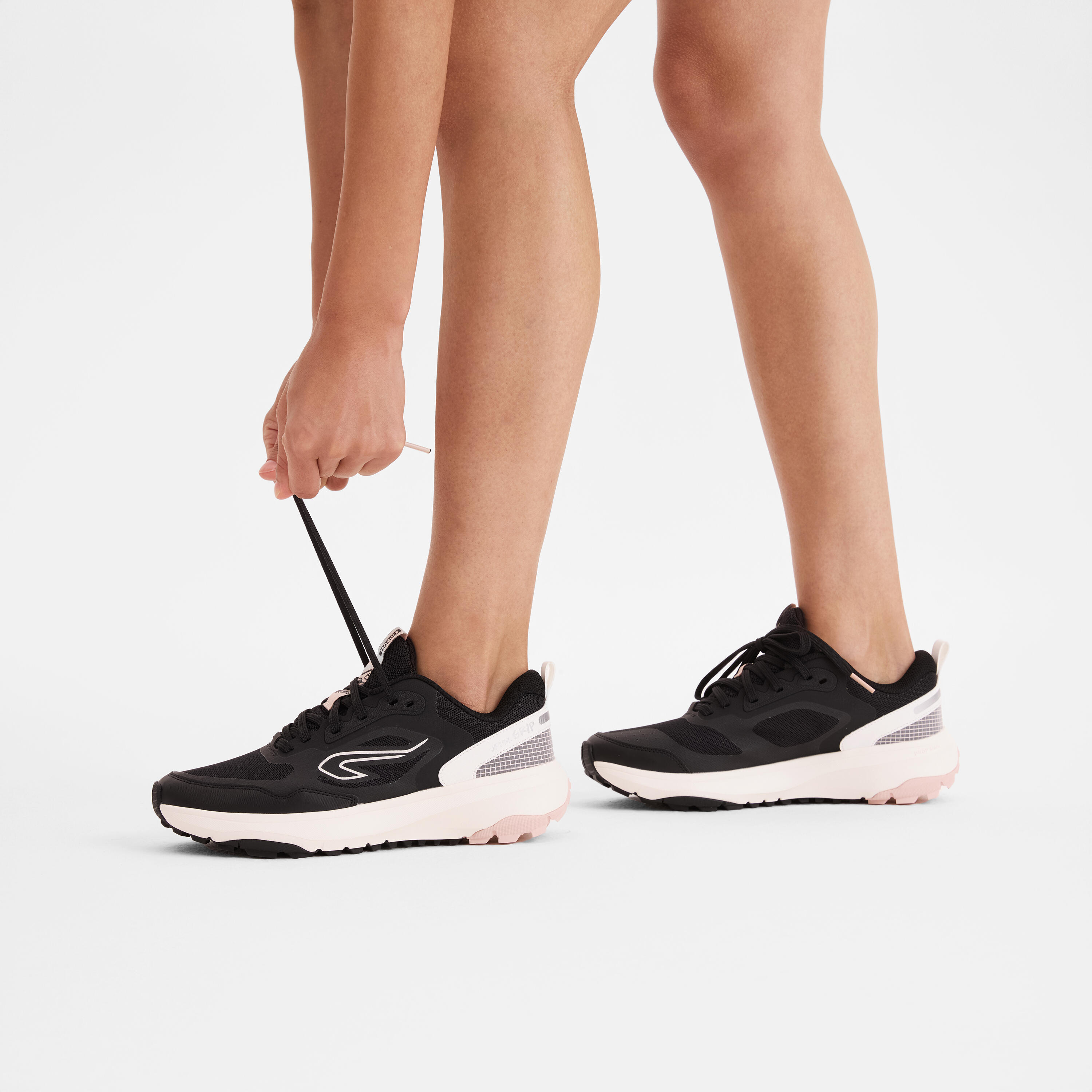 Women's Running and Trail Running Shoes - JF 190 Grip Black/Pink - KALENJI