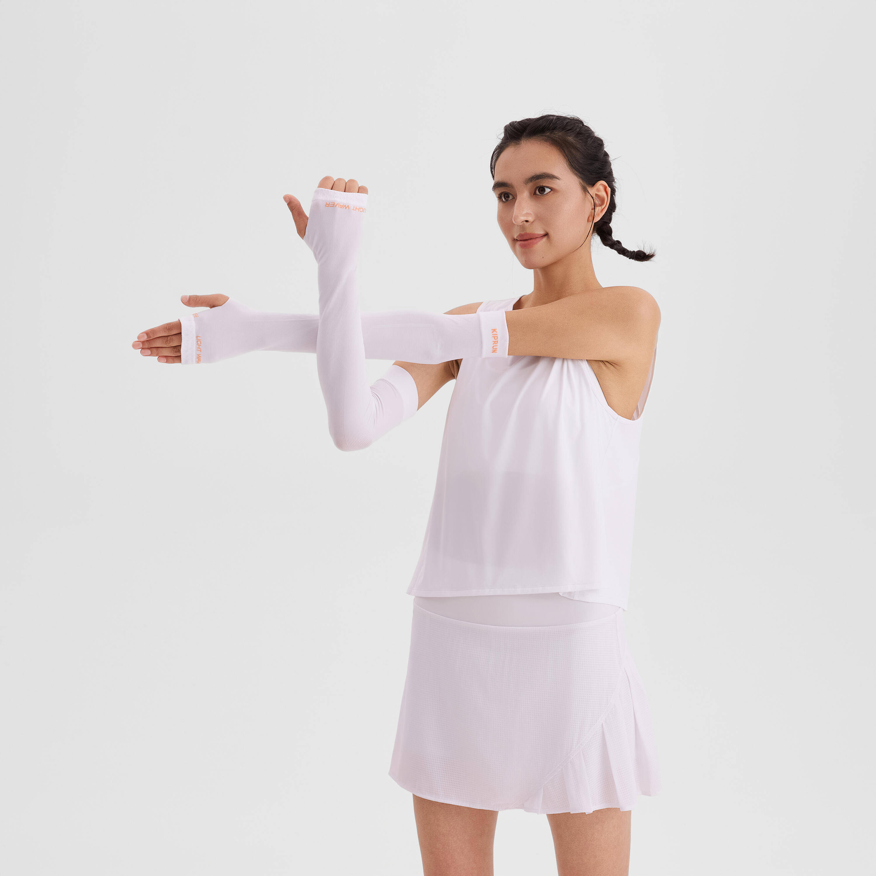 Uv arm and hand cover running white -  1