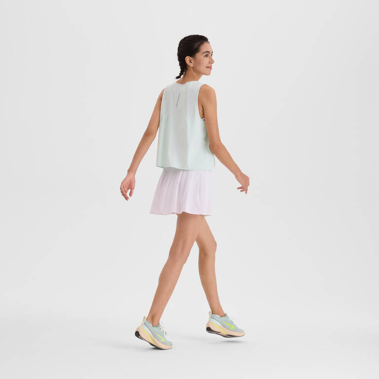 Women's Running Breathable Short Tank Top - KIPRUN Run 500 Dry Mint Green