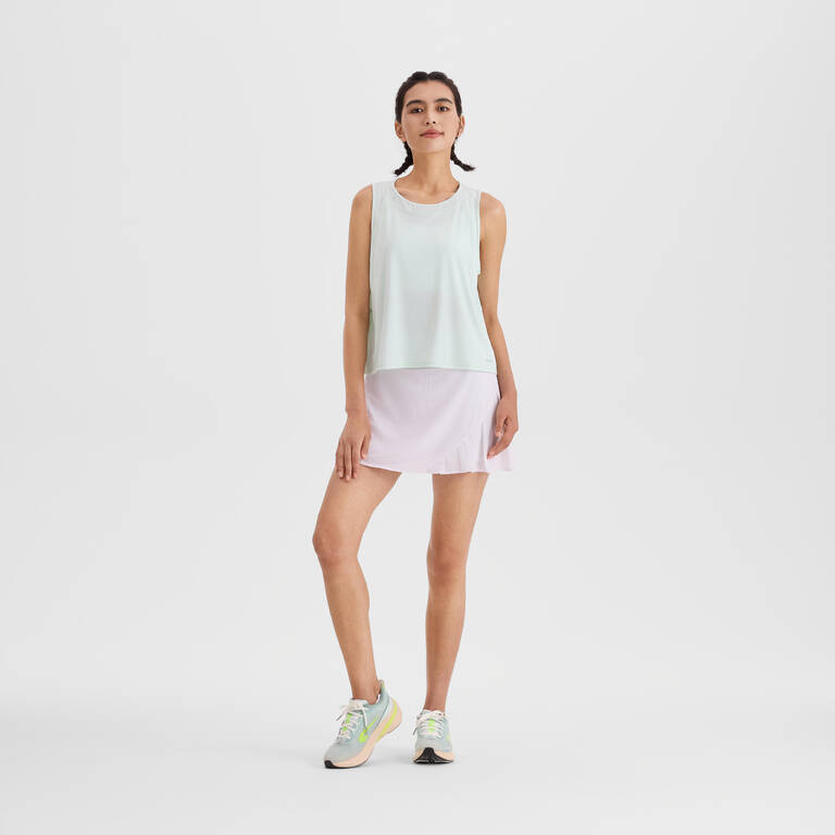 Women's Running Breathable Short Tank Top - KIPRUN Run 500 Dry Mint Green