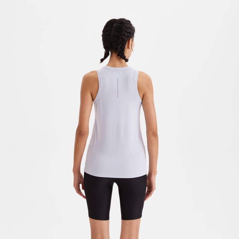 Women's Breathable Running Tank Top Kiprun Run 100- misty blue