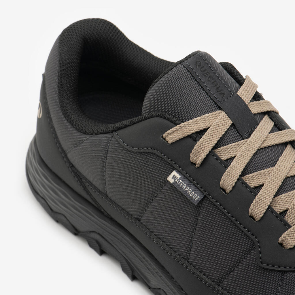 Chaussure de randonnée basse imperméable homme, NH100 gris foncé