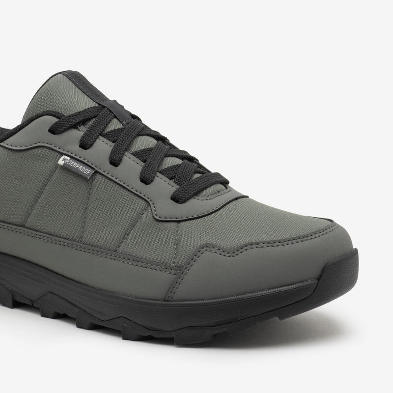 Chaussure de randonnée basse imperméable homme, NH100 gris clair