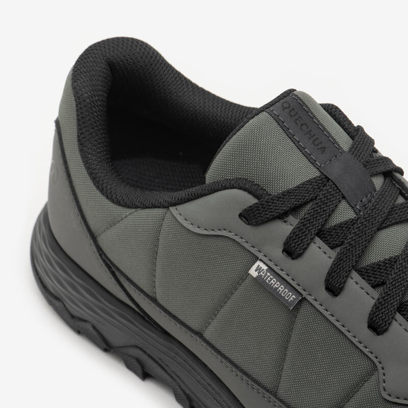 Chaussure de randonnée basse imperméable homme, NH100 gris clair