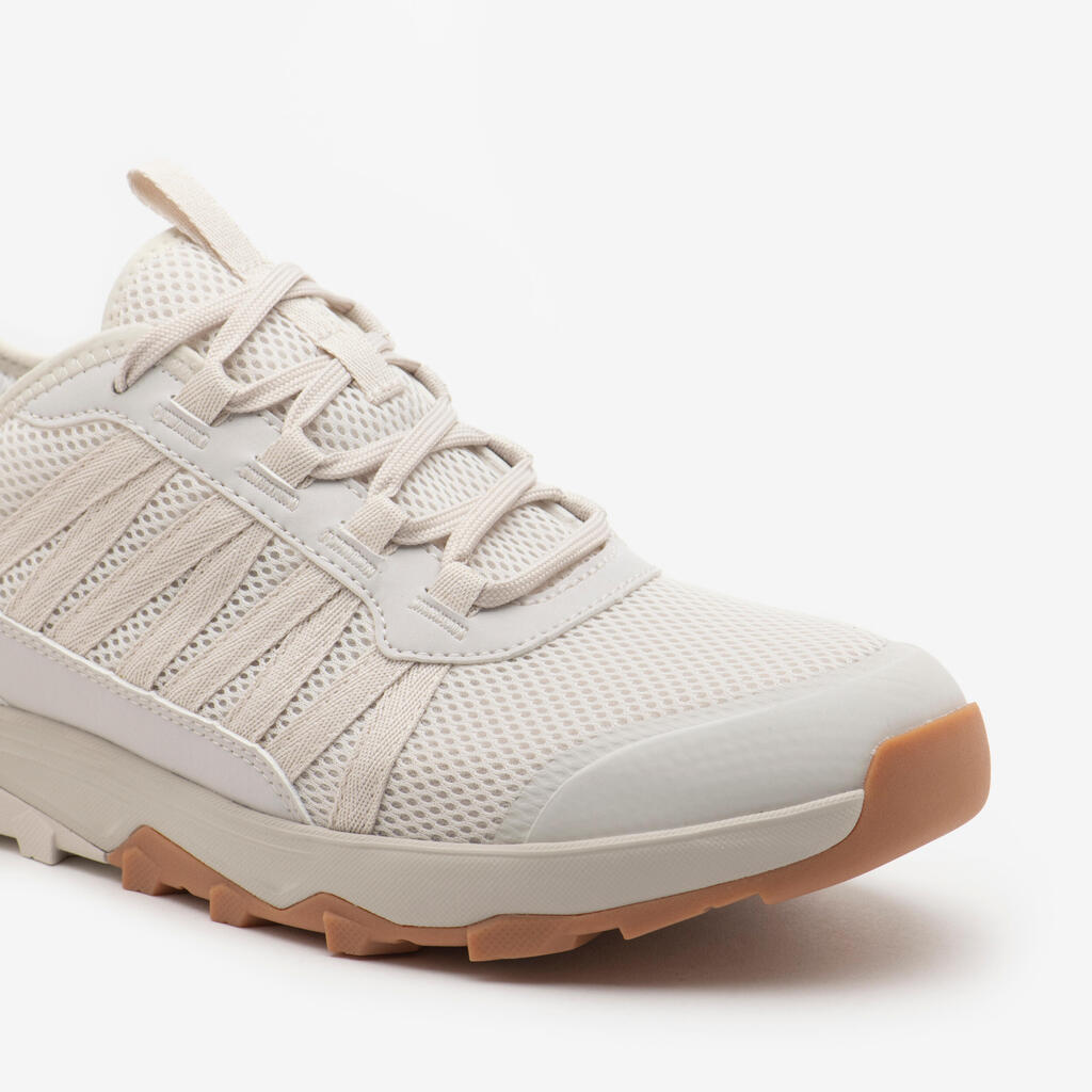 Chaussure de randonnée basse respirante homme, NH500 Fresh blanc