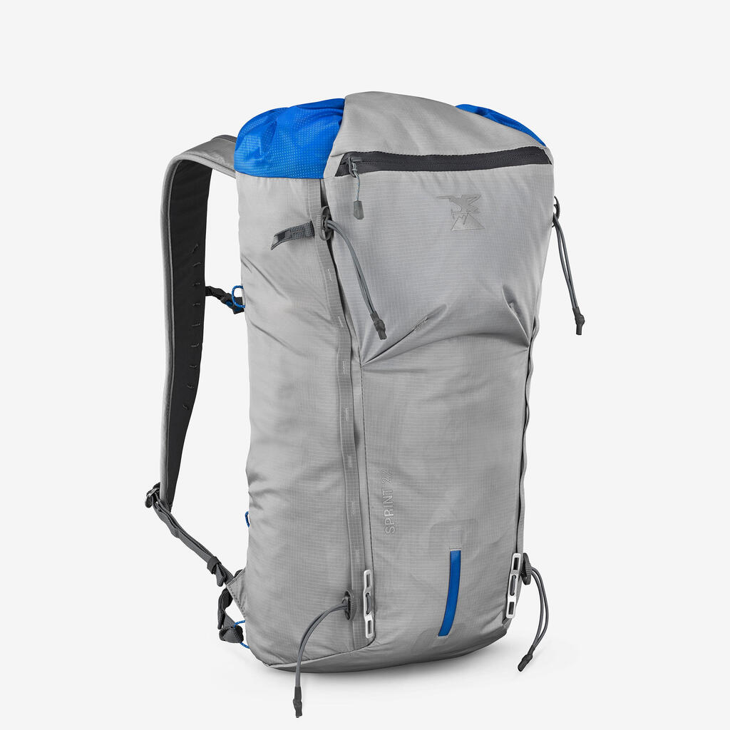 Mountaineering Backpack 22 Litres - Sprint 22 Grey