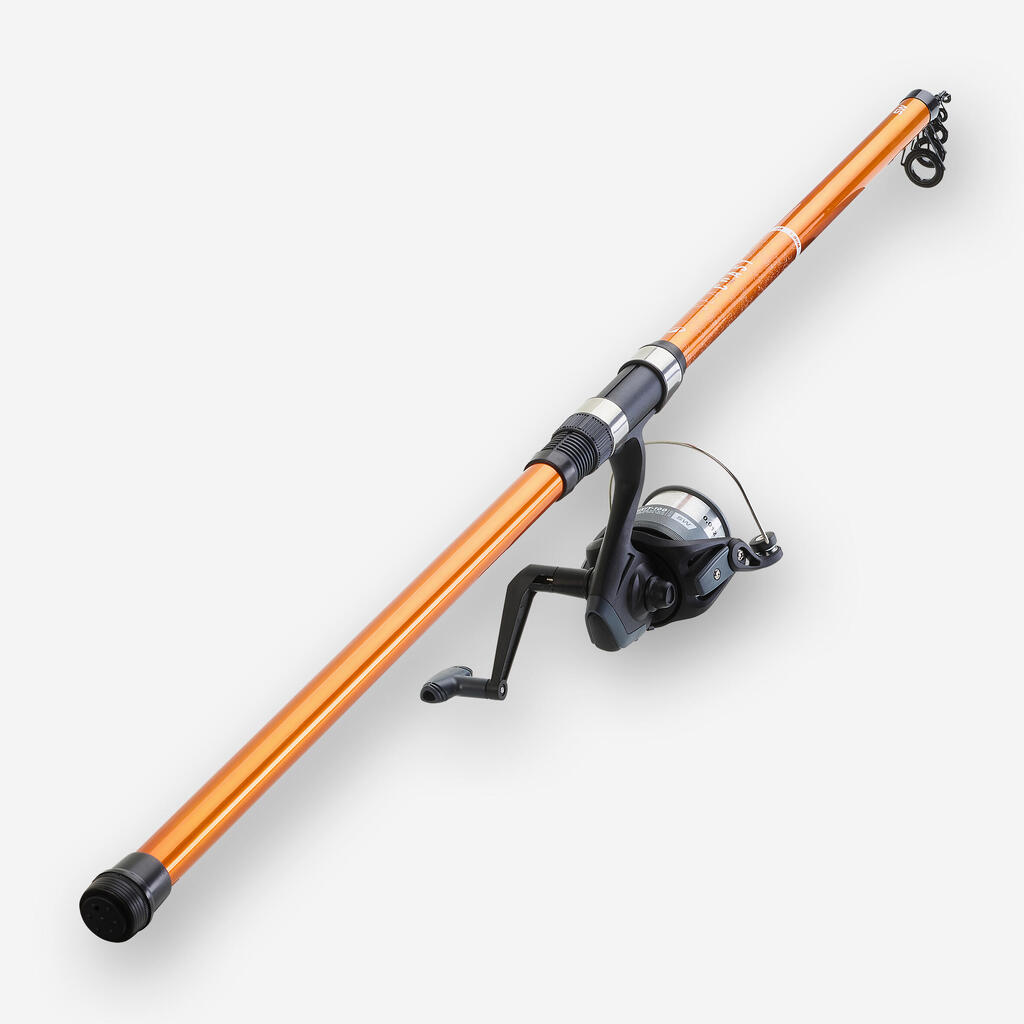 חכת קומבו טלסקופית דגם SEACOAST LIGHT 100 300 להתאמה בלחיצה עבור דיג בים 