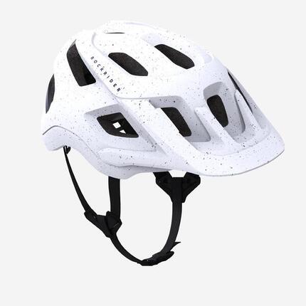 Casque de vélo VTT EXPL 500 LTD , Blanc moucheté