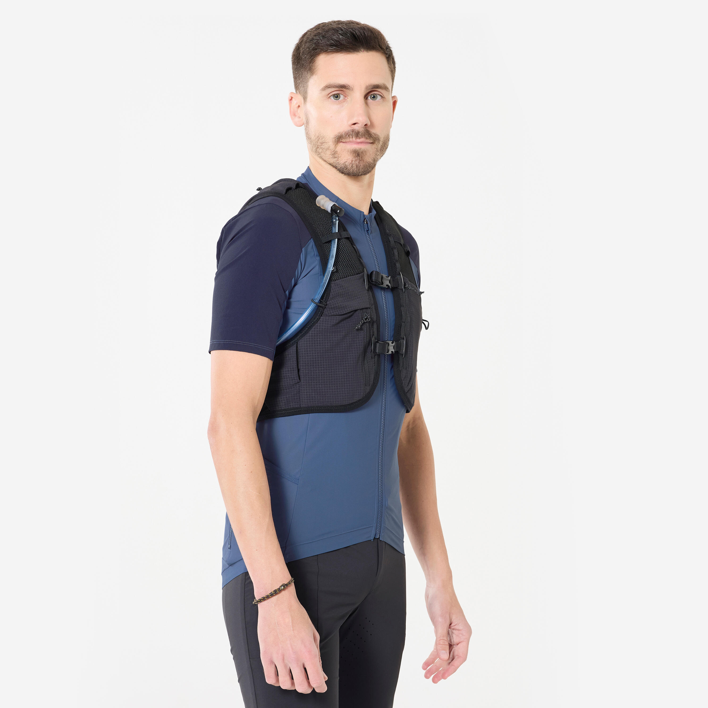 Bike Hydration Vest 3 L + Water Wladder 2 L, Black - ROCKRIDER
